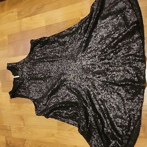 Free People Babydoll Sequin Dress Black S